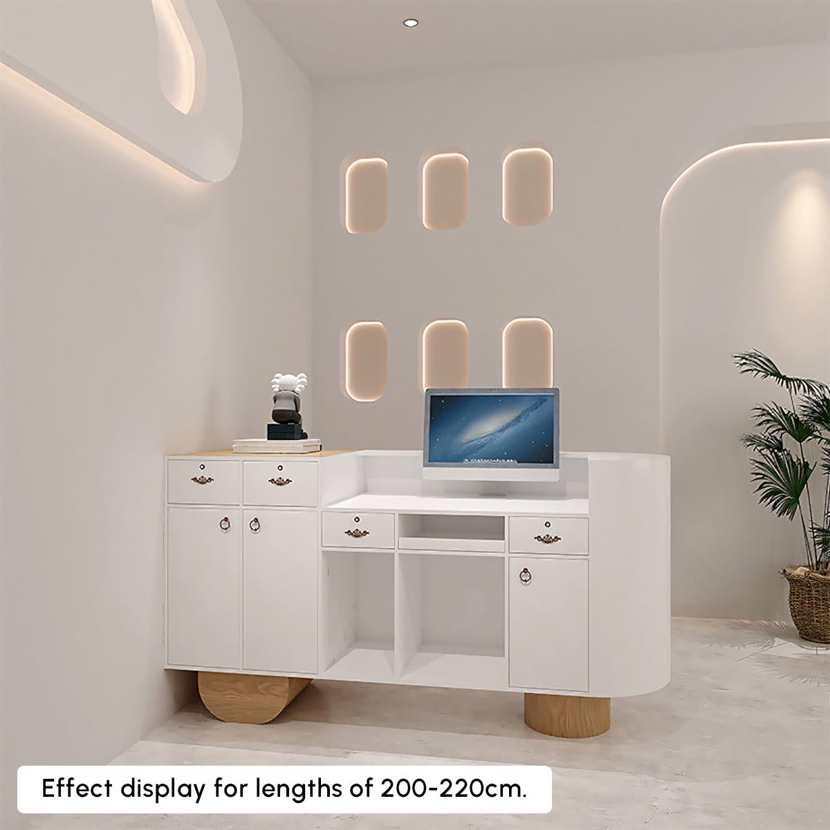 Furnavo Modern Simple Salon Store Checkout Counter Reception Desk