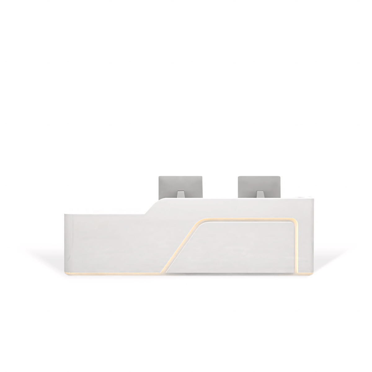 Furnavo Sleek Lacquered Salon Corporate Store Reception Desk