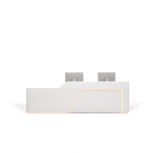 Furnavo Sleek Lacquered Salon Corporate Store Reception Desk