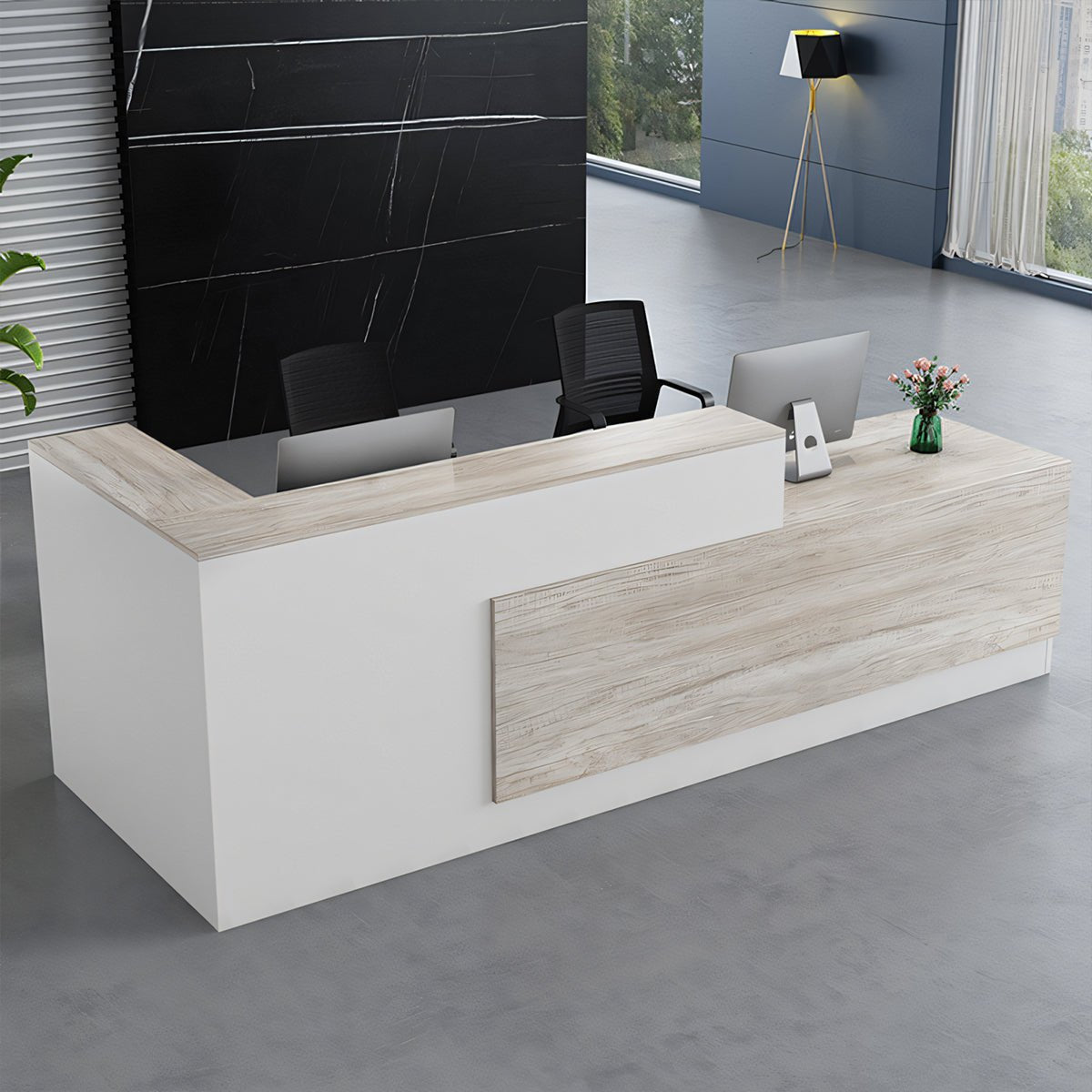 Furnavo Sleek Salon Office Shop Store Institution Reception Desk