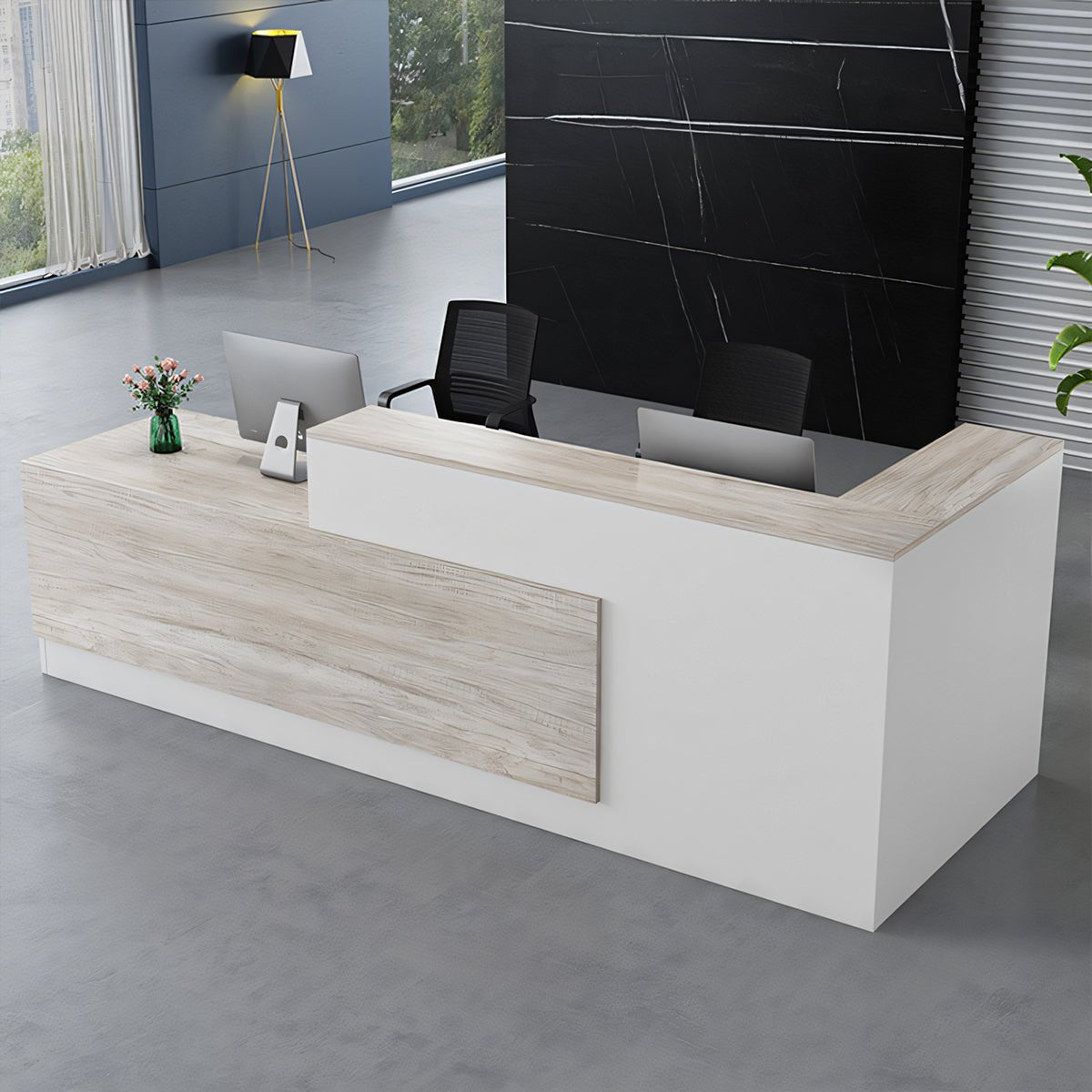 Furnavo Sleek Salon Office Shop Store Institution Reception Desk