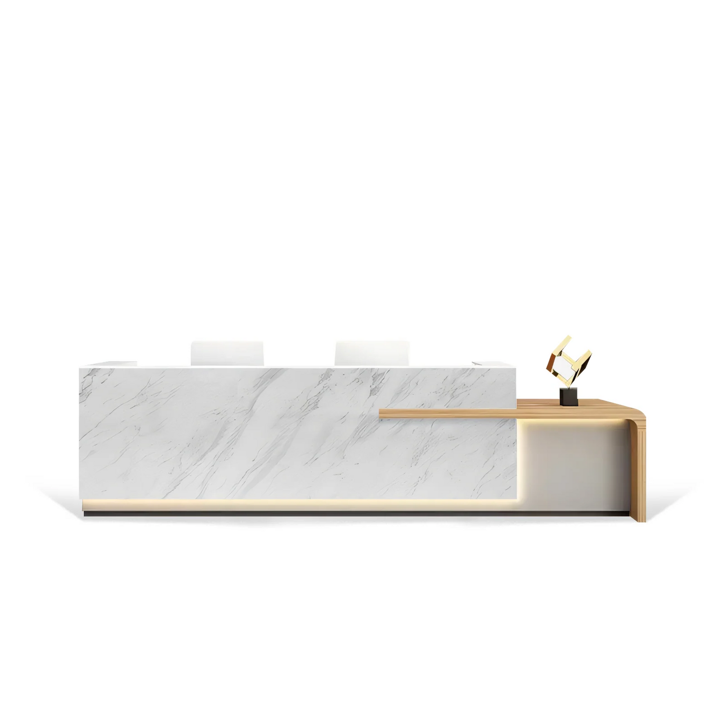 Furnavo Lacquered Stylish Office Salon Store Reception Desk