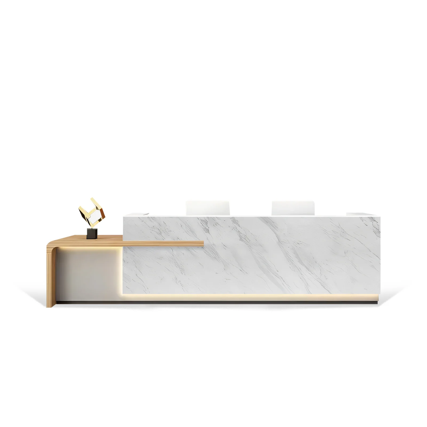 Furnavo Lacquered Stylish Office Salon Store Reception Desk