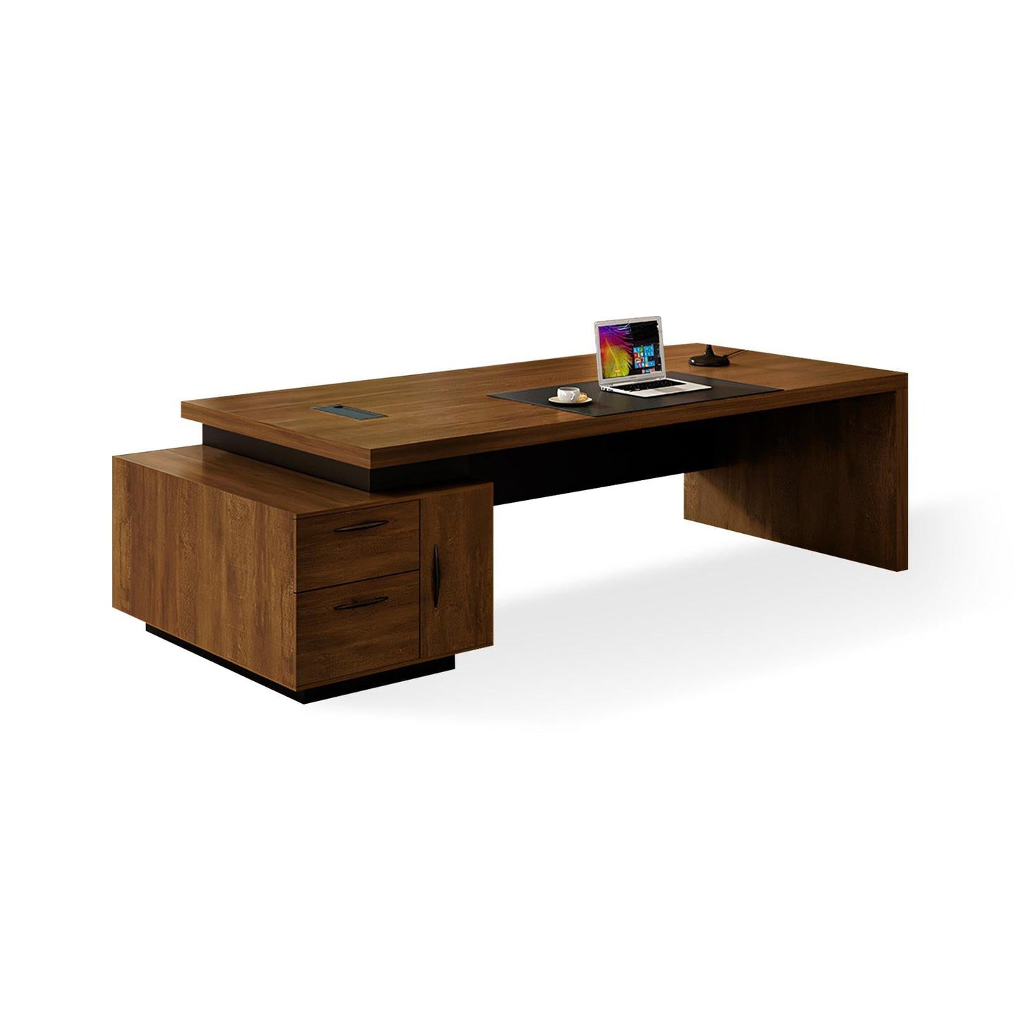 Furnavo Executive Office Desk – Thickened Boss Computer Table with Premium Storage