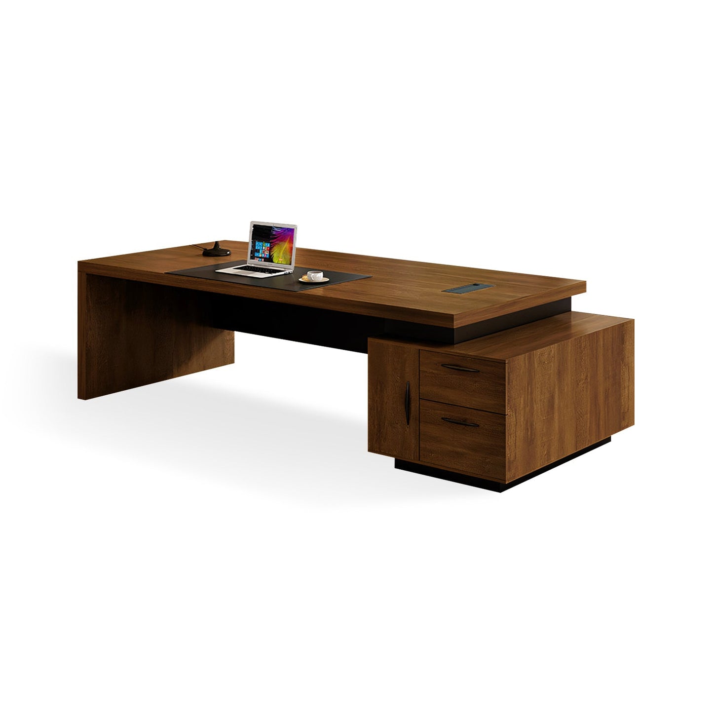 Furnavo Executive Office Desk – Thickened Boss Computer Table with Premium Storage