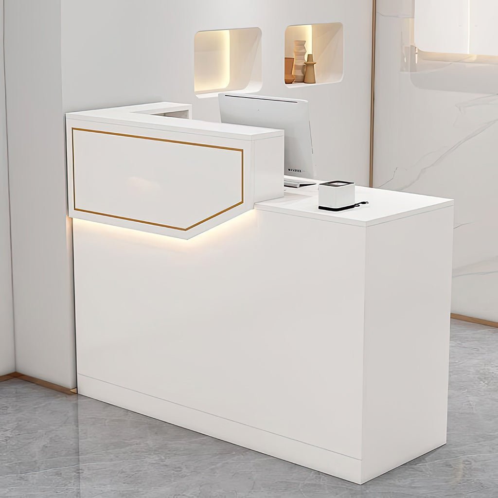 Furnavo Simple Reception Desk – Compact Checkout Counter for Salons, Stores & Restaurants