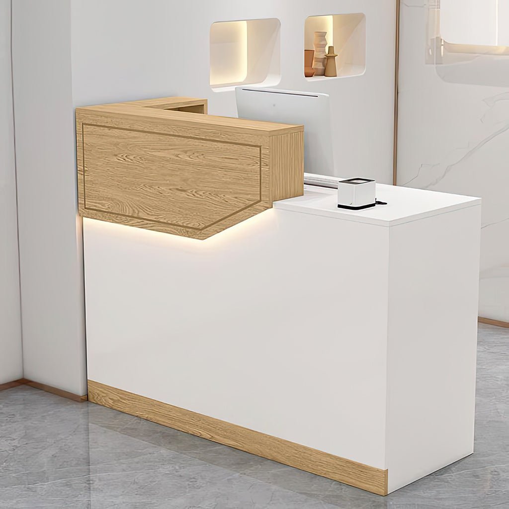 Furnavo Simple Reception Desk – Compact Checkout Counter for Salons, Stores & Restaurants