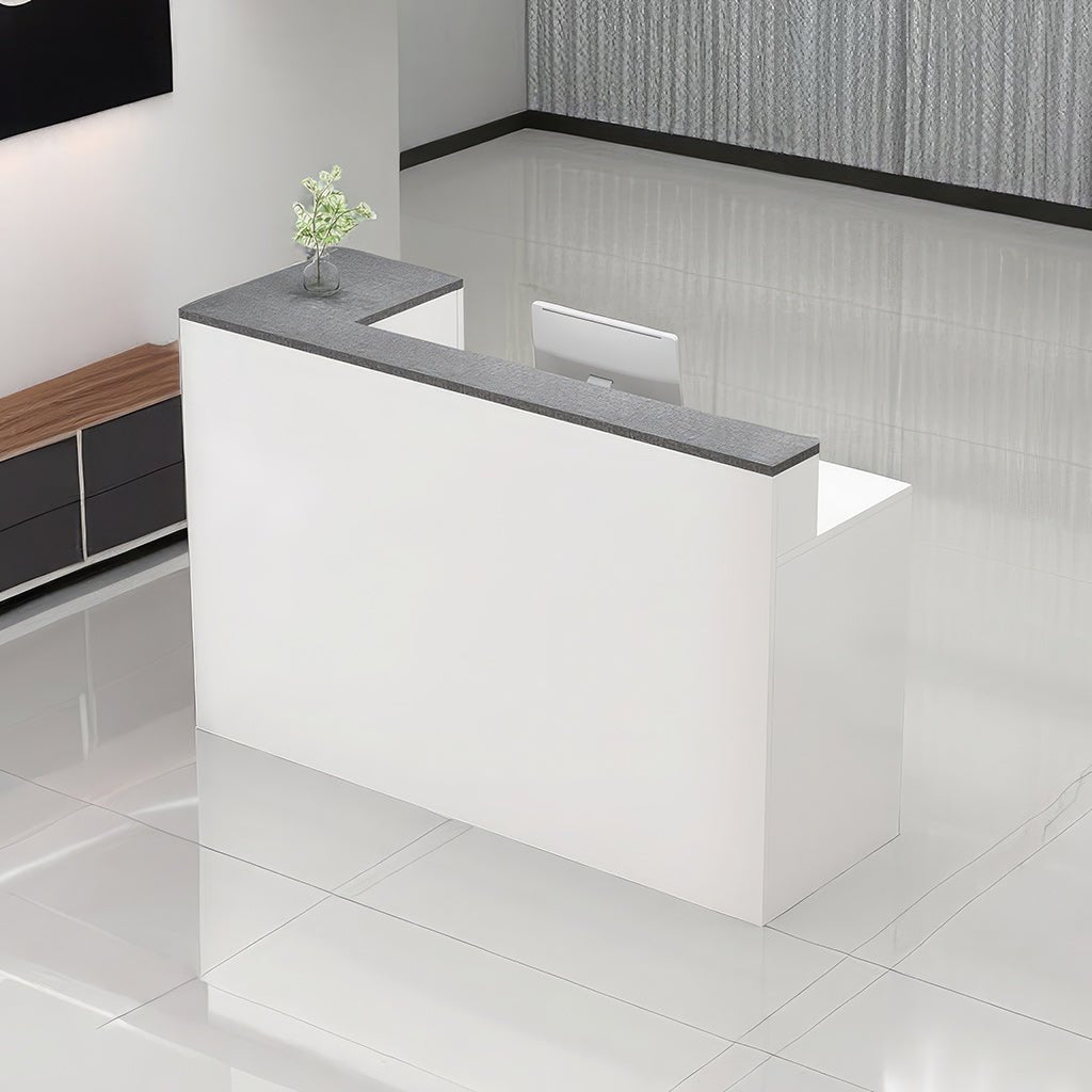 Furnavo Light Luxury Reception Desk – Modern Checkout Counter for Stores & Offices