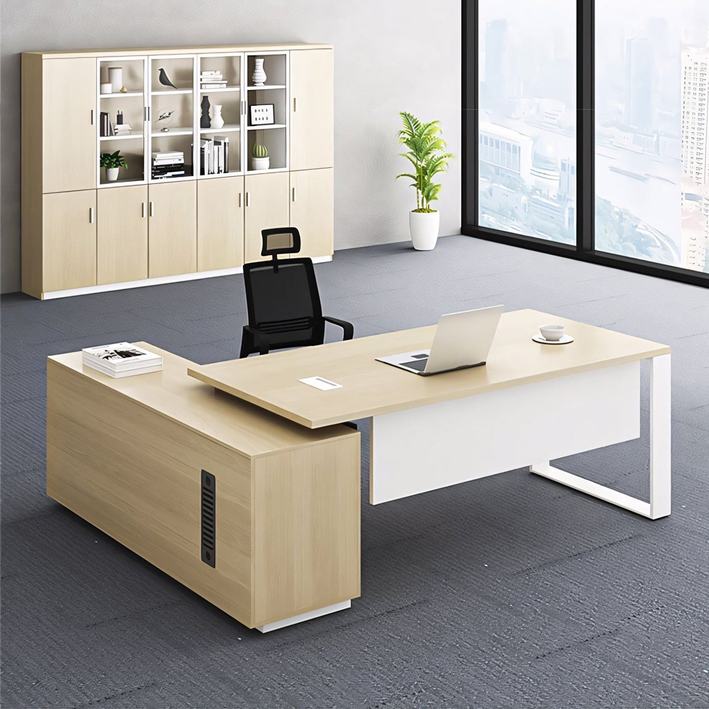 Furnavo Simple Modern Manager Boss Office Desk Table