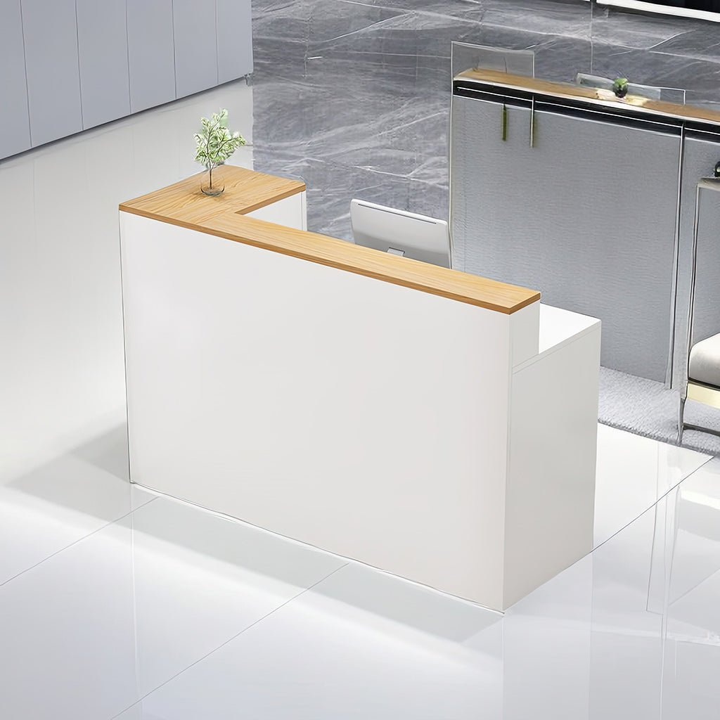 Furnavo Light Luxury Reception Desk – Modern Checkout Counter for Stores & Offices