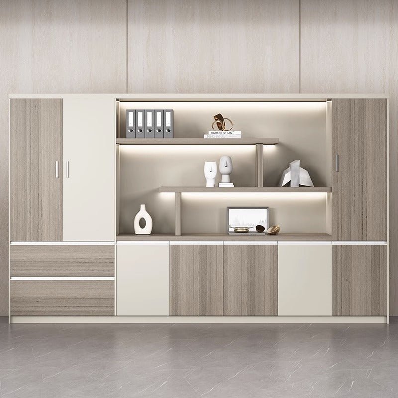 Furnavo Executive Office Desk Set – Refined Desk with Matching Bookcase