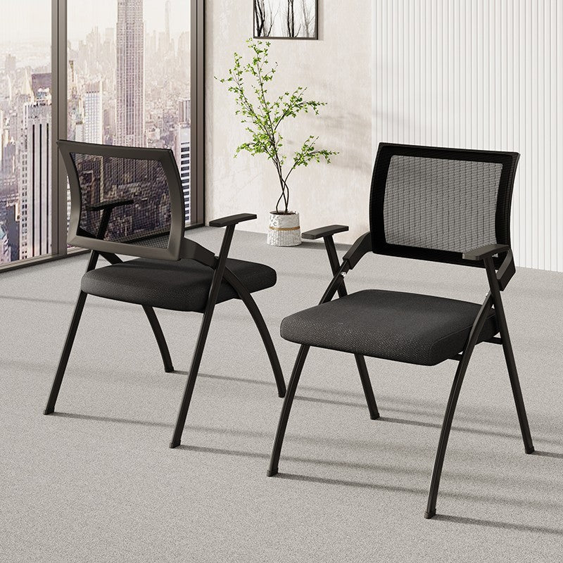 Furnavo Mesh Folding Conference Chair with Writing Tablet