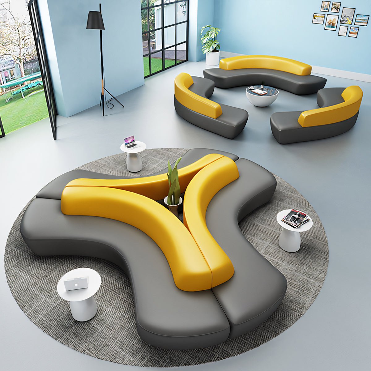 Furnavo Creative Modular Reception Sofa for Office Spaces