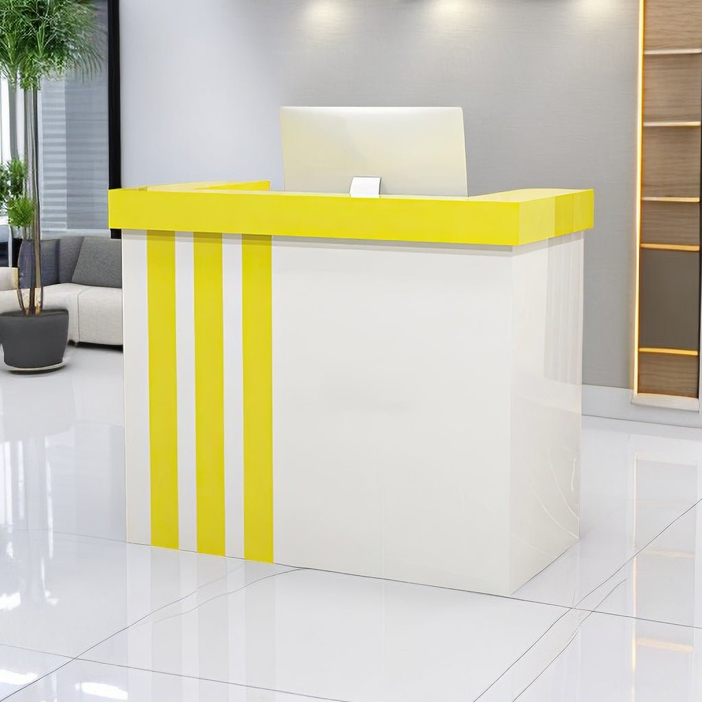 Furnavo Light Luxury Reception Desk – Modern Front Counter for Salons, Offices & Stores