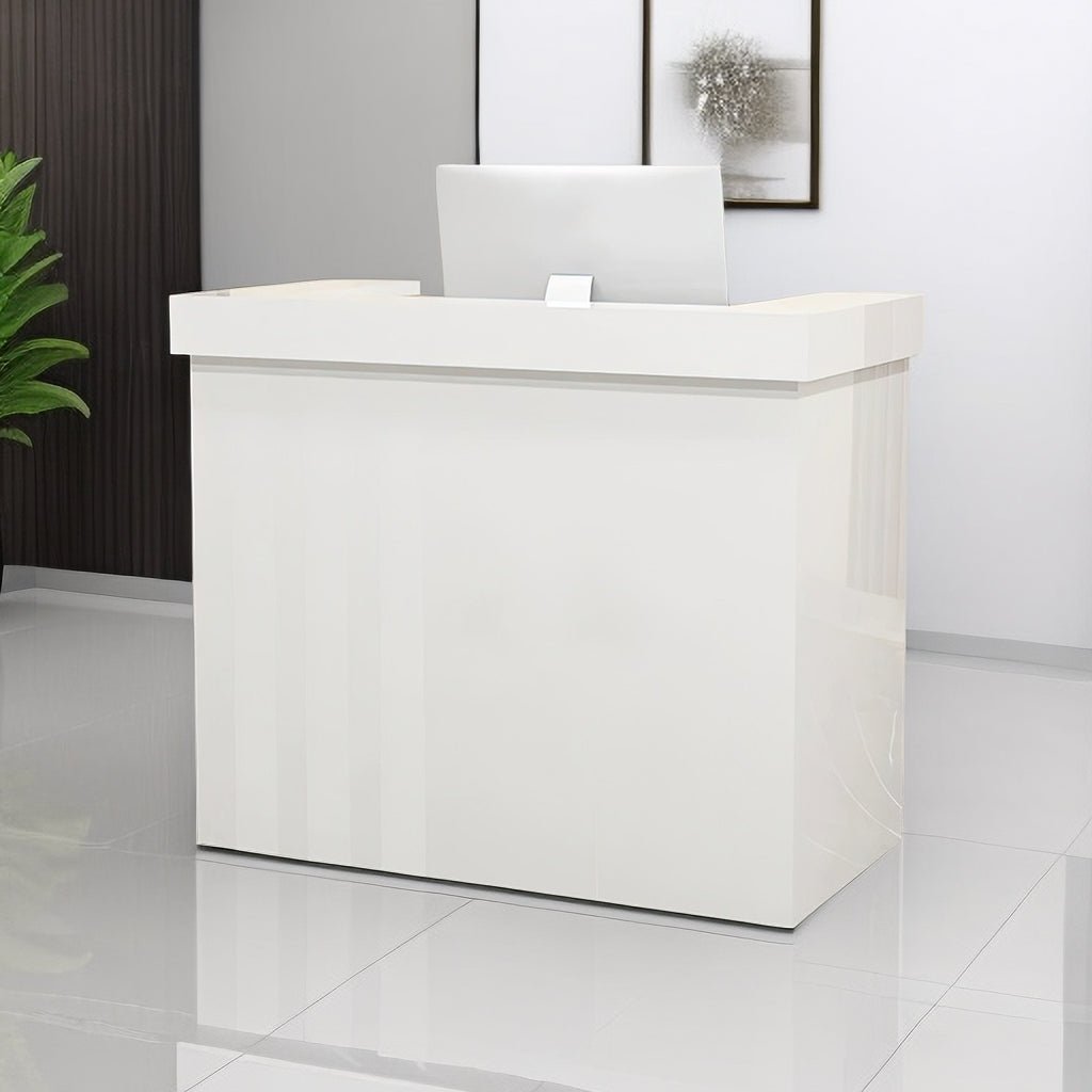 Furnavo Light Luxury Reception Desk – Modern Front Counter for Salons, Offices & Stores