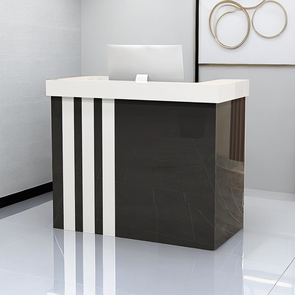 Furnavo Light Luxury Reception Desk – Modern Front Counter for Salons, Offices & Stores