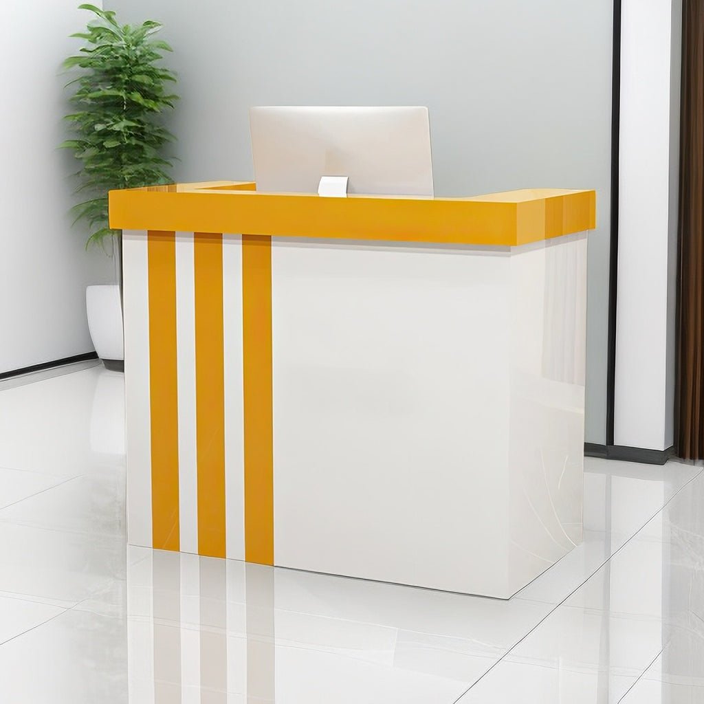 Furnavo Light Luxury Reception Desk – Modern Front Counter for Salons, Offices & Stores