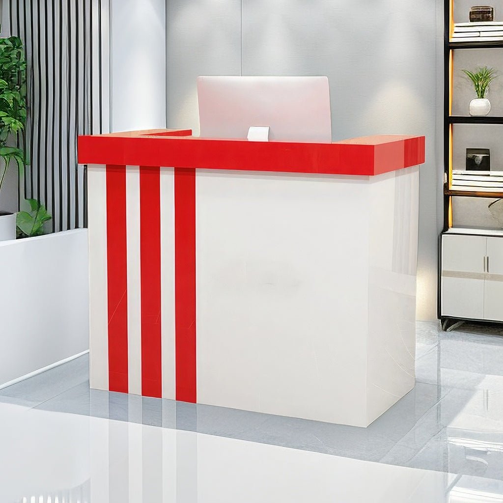Furnavo Light Luxury Reception Desk – Modern Front Counter for Salons, Offices & Stores