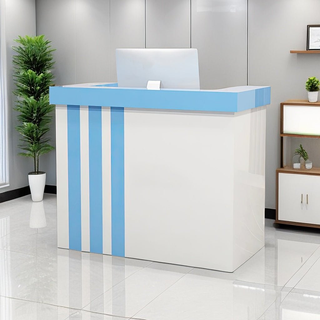 Furnavo Light Luxury Reception Desk – Modern Front Counter for Salons, Offices & Stores