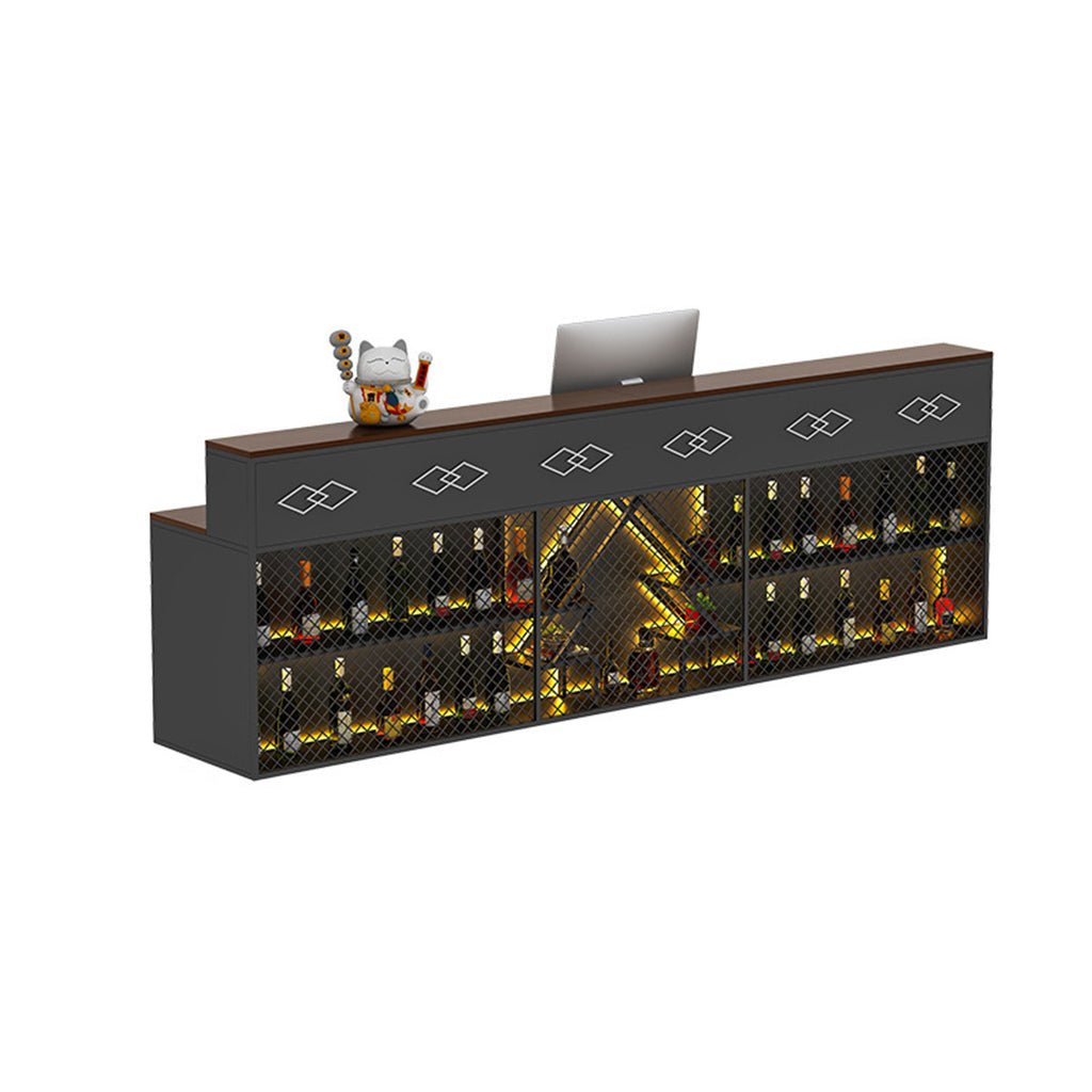 Furnavo Industrial Style BBQ Restaurant Reception Desk Bar Counter