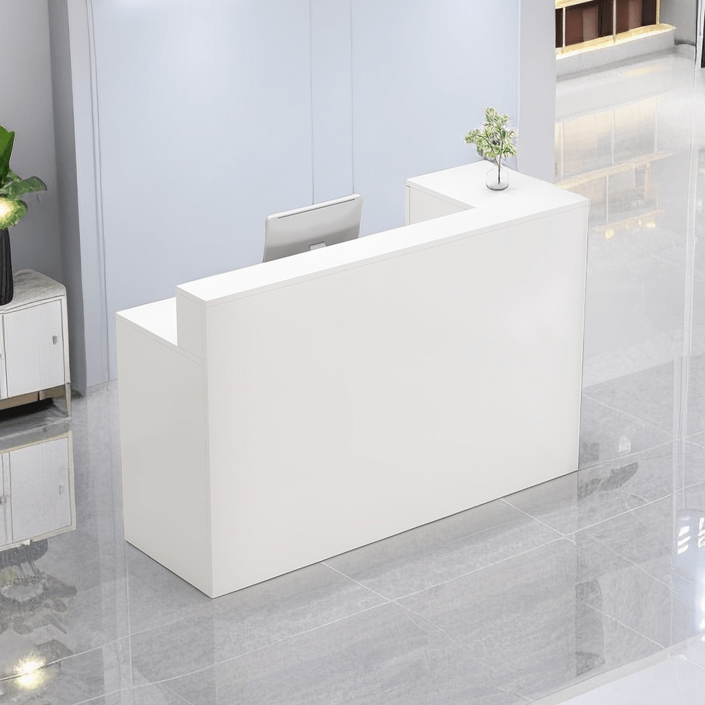 Furnavo Light Luxury Reception Desk – Modern Checkout Counter for Stores & Offices