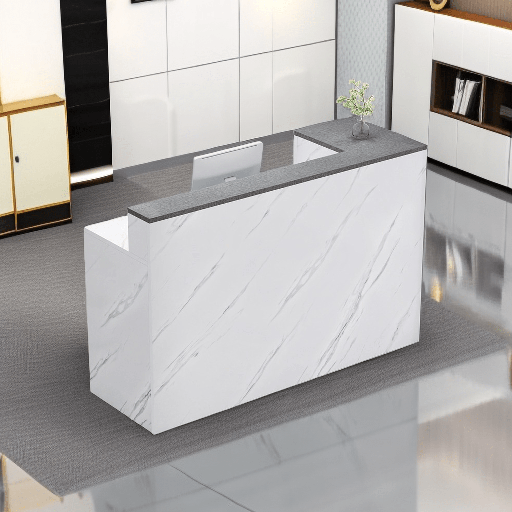 Furnavo Light Luxury Reception Desk – Modern Checkout Counter for Stores & Offices